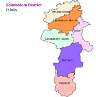 Coimbatore area map